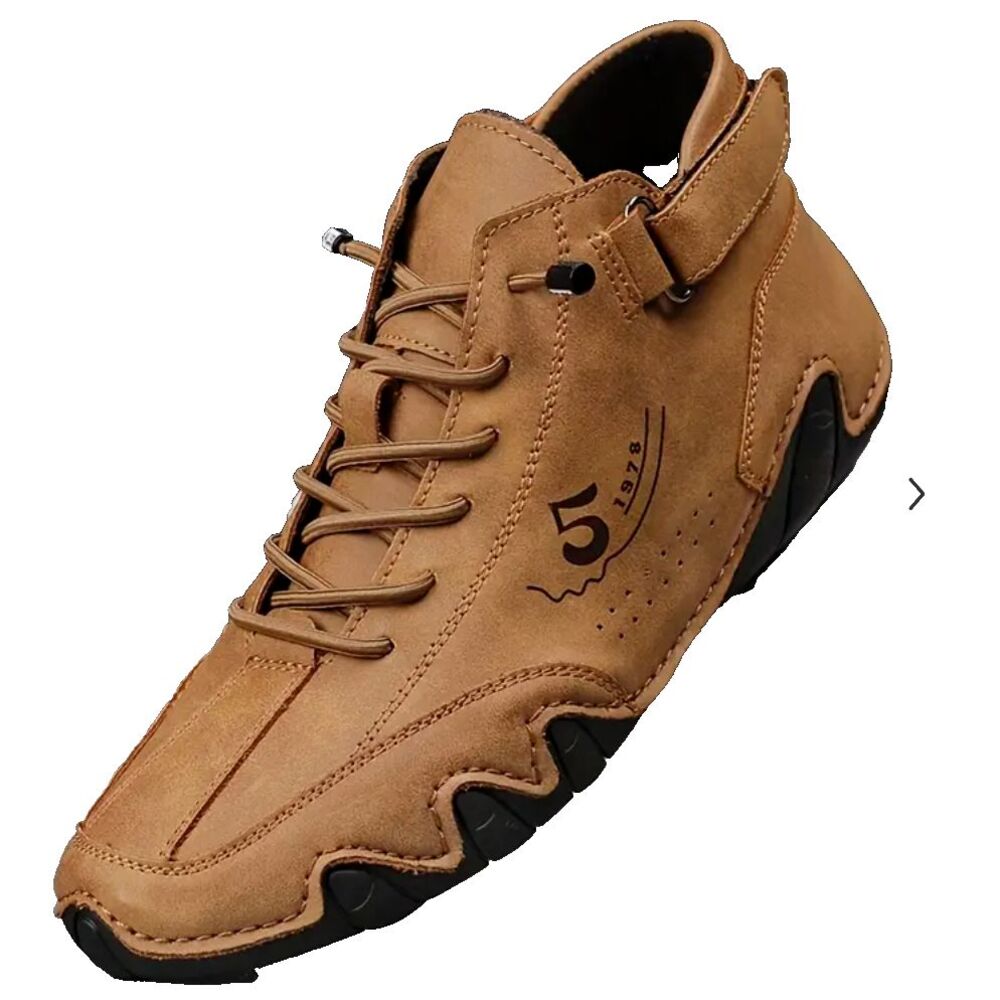 NWOB 5 High Top Lace-up Sneakers Moccasins Casual Walking‎ Shoes Mens 8 EU 41